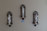 FRENCH PROVINCIAL STYLE SCULPTURE WALL HANGINGS. NO MARKINGS.