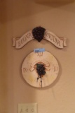 DECORATIVE WALL CLOCK WITH MATCHING WALL HANGING