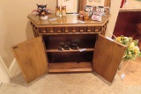 FRUITWOOD WALL TABLE IN BASEMENT