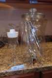 GLASS DRINK DISPENSER TONGS AND ETC