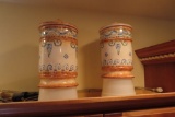 BYZANTINUM ARTIMINO HANDCRAFTED EARTHENWARE CANISTERS AND PITCHER