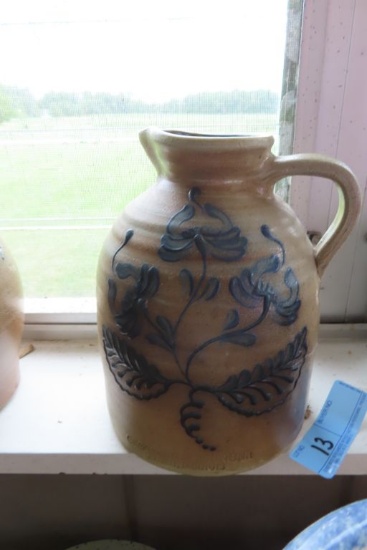 CROCKER AND SPRINGER FLORAL POTTERY CROCK