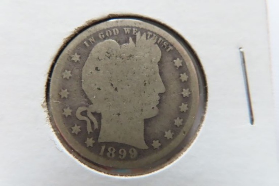 1899 BARBER QUARTER DOLLAR