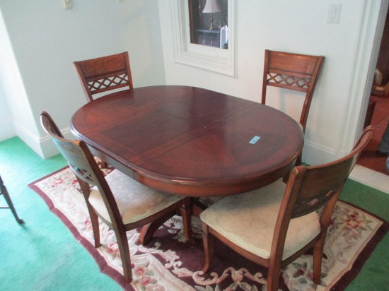 CHERRY TABLE AND 4 CHAIRS