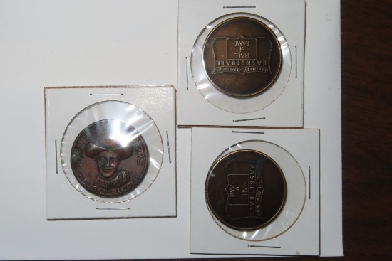 ROGER'S RYDER'S LUCKY PIECE TOKEN AND NAISMITH MEMORIAL BASKETBALL HALL OF