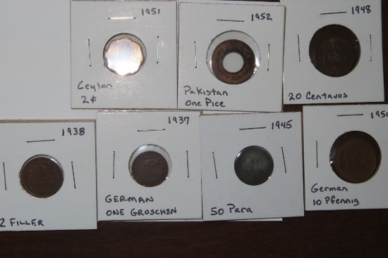 FOREIGN COINS. GERMAN, PAKISTAN, ETC