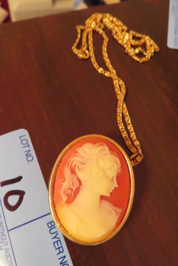 CAMEO STYLE NECKLACE OR BROACH