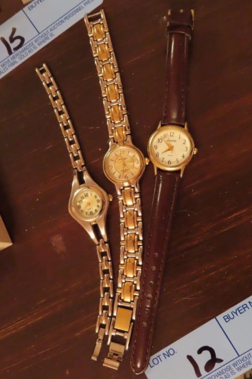 3 LADIES WATCHES. ETERNITY, EXPRESS, & THE THIRD HAS NO NAME.