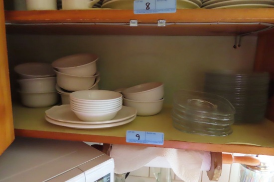 SOUP BOWLS. SALAD PLATES AND ETC. SOME HAVE CHIPS.