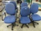 LOT OF 6 BLUE DESK CHAIRS