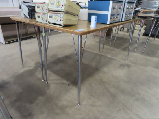 LOT OF 3 FORMICA TABLES 5 FOOT X 2 FOOT