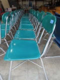 LOT OF 12 GREEN DESK CHAIRS