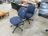 LOT OF 2 BLUE DESK CHAIRS