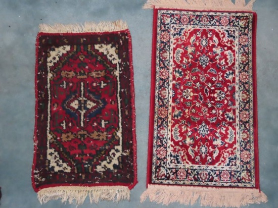 2' BY 14" THROW RUG AND 1' BY 21" THROW RUG