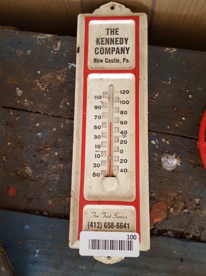 vintage the Kennedy company advertising thermometer