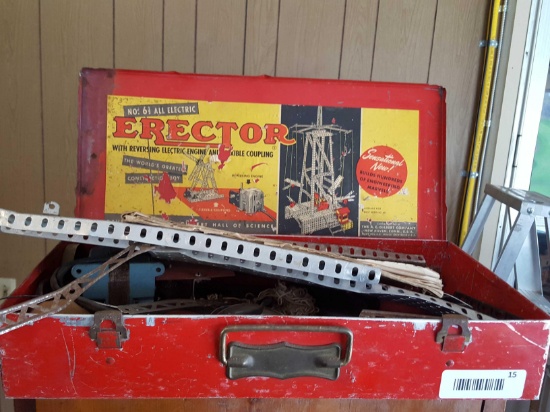 vintage number six and a half all electric erector set. not complete