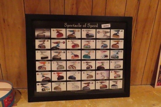 Spectacle of Speed framed poster made by the Fine Arts Council of Trumbull County