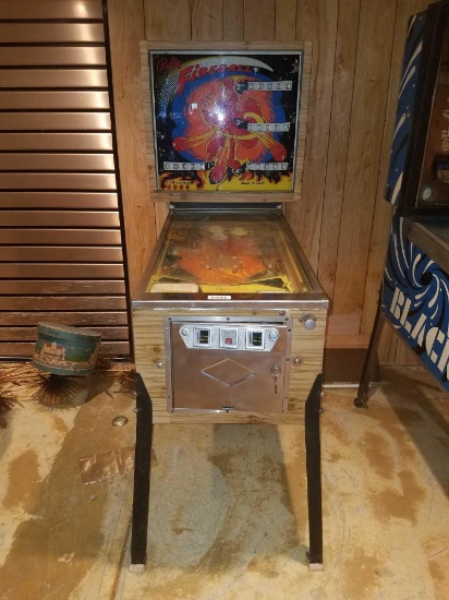 Vintage Bally Manufacturing Corporation Fireball pinball game. This item is in the basement and will