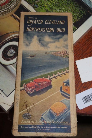 Vintage map of Greater Cleveland and Northeastern Ohio