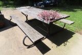 wood picnic table