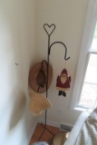 hanger with hats and decor