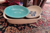 Pampered Chef baking dish. Fiesta bowl. Pfaltzgraff bowl.