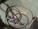 acetylene torch with hose and gauges
