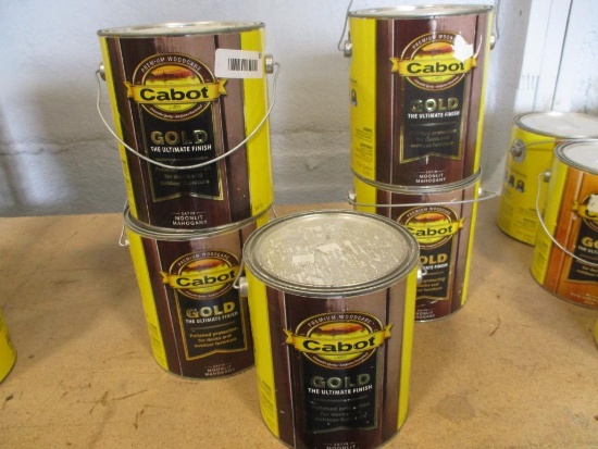 5 GALLONS OF CABOT MAHOGANY STAIN
