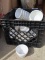 variety of soup bowls and Etc with black crate. made by core dinnerware