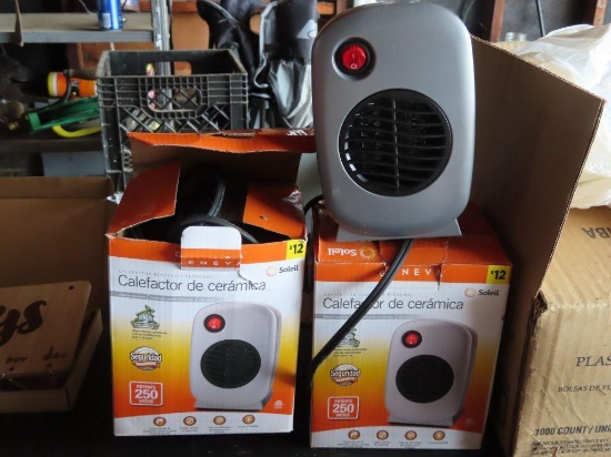 lot of three ceramic heaters