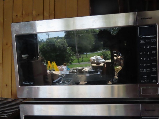 stainless steel Panasonic commercial style microwave