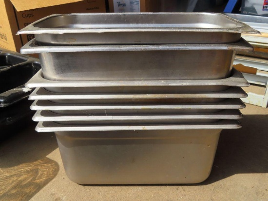 lot of 7 6-in deep 1/3 pans