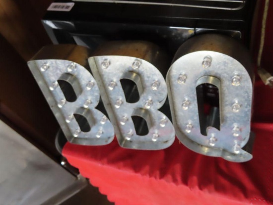 battery powered lighted BBQ sign