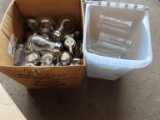 sugar dispensers with stainless steel tops. syrup dispensers with stainless steel tops. stainless