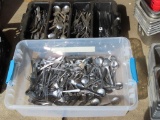 large variety of commercial flatware including soup spoons, butter knives, forks, and etc. includes