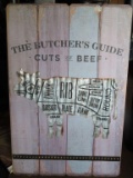 the butcher's guide cuts of beef wall hanging