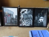 lot of three western style cooking prints. approximately 26 in by 21 in.