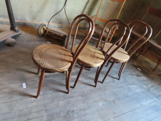 cane seat ice cream style chairs