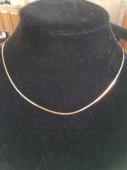 14k herringbone necklace