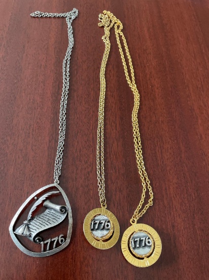 3 necklaces with 1776 pendants.