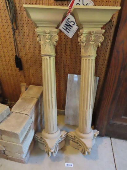 decorative hanging pillars. approximately 49 in tall