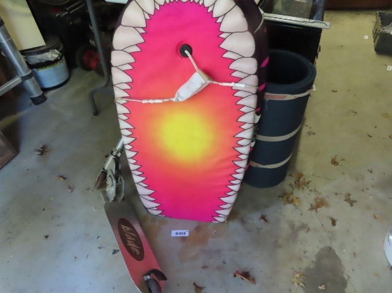 boogie boards, yoga mats, and blade scooter