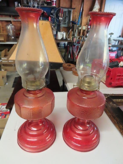 lot of two oil lamps