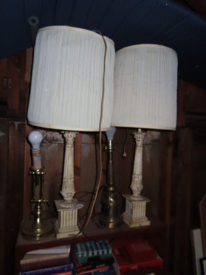 variety of lamps on third floor