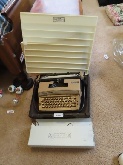 vintage Smith Corona typewriter with slide sorter