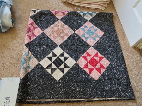 reversible quilted throw