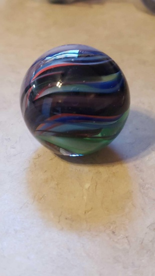 handmade multi-color swirl marble almost 2 in