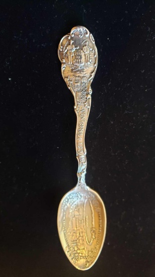 Sterling souvenir spoon Blennerhassett mansion,...Parkersburg, West Virginia