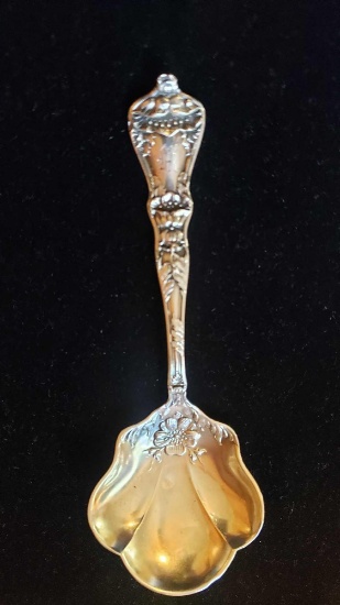 Sterling floral spoon monogrammed M