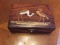 stork etched wooden box